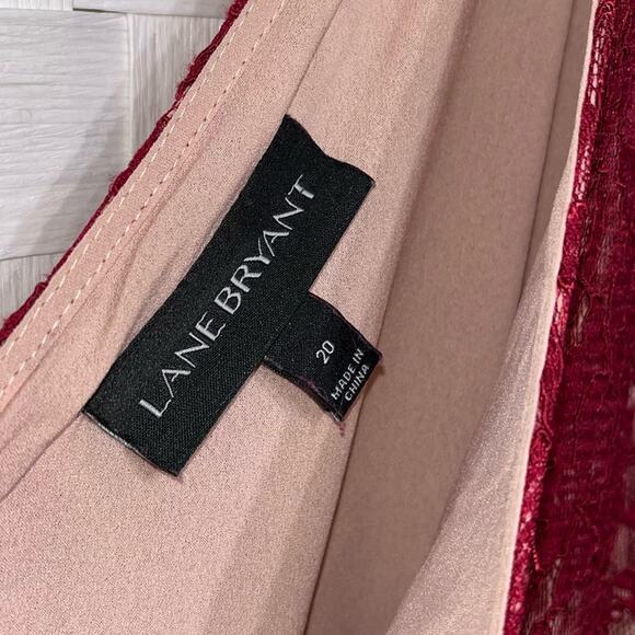 Lane Bryant Formal Ankle Wide Leg Jumpsuit Size 20 Lace Detail Pockets Zip Up - Picture 5 of 13